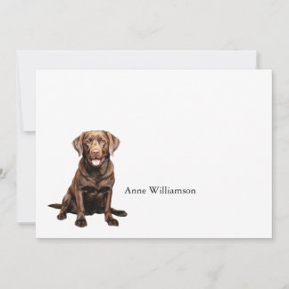 Chocolate Labrador Retriever Notitiekaart