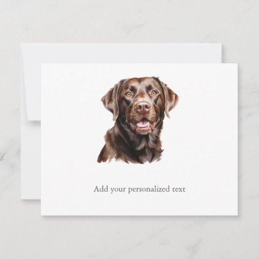 Chocolate Labrador Retriever Notitiekaart Notitiekaartje (Voorkant)