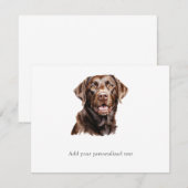 Chocolate Labrador Retriever Notitiekaart Notitiekaartje (Voorkant / Achterkant)