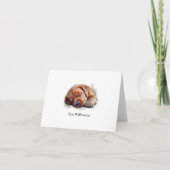 Chocolate Labrador Retriever Puppy Note Card Bedankkaart (Voorkant)