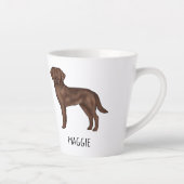 Chocolate Labrador Retriever Schattige Lab Jouw na Latte Mok (Rechts)