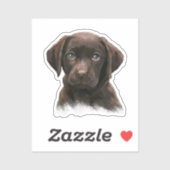 Chocolate Labrador Sticker (Vel)