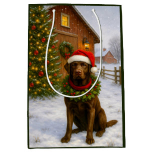Chocolate Labrador Vakantie Medium Cadeauzakje