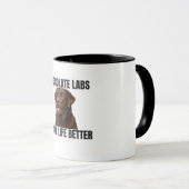 Chocolate Labs Make Life Better – Coffee Mug Mok (Voorkant rechts)