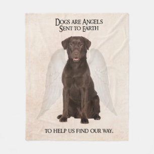 Chocolate Labs zijn Angels Fleece Blanket