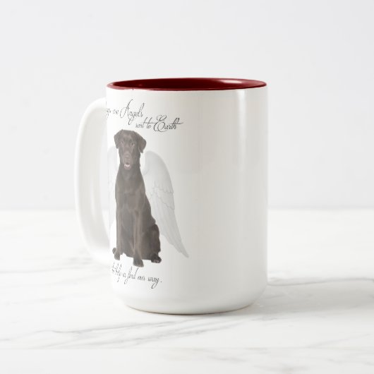 Chocolate Labs zijn Angels Mok (Voorkant links)