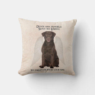 Chocolate Labs zijn Angels Pillow Kussen