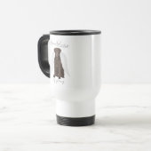 Chocolate Labs zijn Angels Travel Mug Reisbeker (Voorkant links)