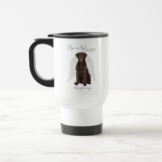 Chocolate Labs zijn Angels Travel Mug Reisbeker (Links)