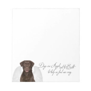 Chocolate Labs zijn Engelen Note Pad Notitieblok