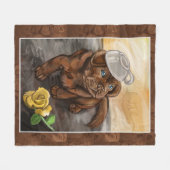 Chocolate Latte Lab Fleece Deken (Voorkant (Horizontaal))