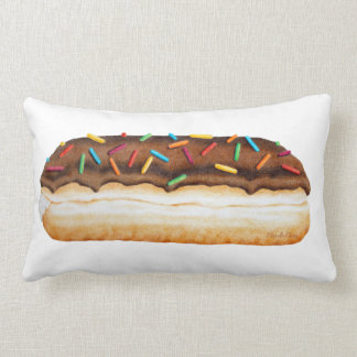 Chocolate Long John Donut met Sprinkles Pillow Kussen