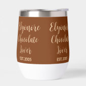 Chocolate Lover Cream Script Personalized Name Est (Gauche)