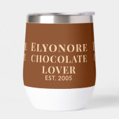Chocolate Lover Cream Script Personalized Name Est (Gauche)