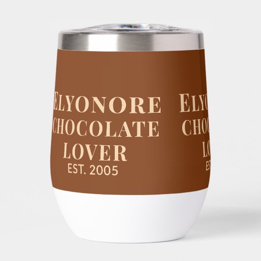 Chocolate Lover Cream Script Personalized Name Est (Avant)