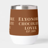 Chocolate Lover Cream Script Personalized Name Est (Arrière)