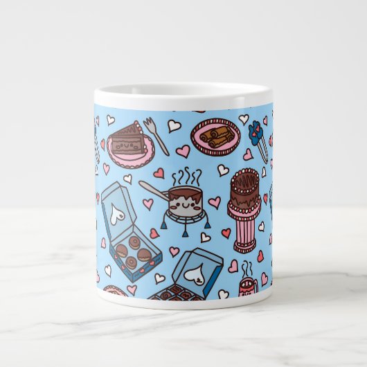 Chocolate lover cute extra grote beker (Voorkant)