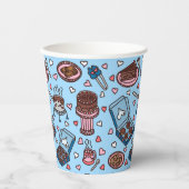 Chocolate lover cute papieren bekers (Voorkant)