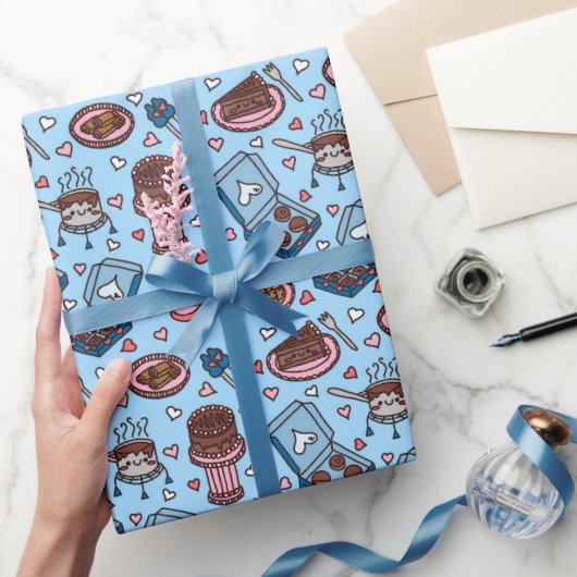 Chocolate lover cute wrapping paper cadeaupapier (Geschenken)