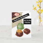 Chocolate Lover Funny Birthday Kaart (Gele Bloem)