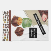 Chocolate Lover  Funny Sarcastic Theedoek (Horizontaal)