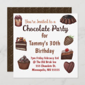 Chocolate Lovers Party Kaart (Voorkant / Achterkant)