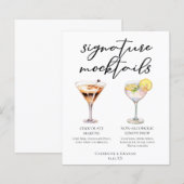 Chocolate Martini Lemon Drop Dessert Mocktail Menu (Devant / Derrière)