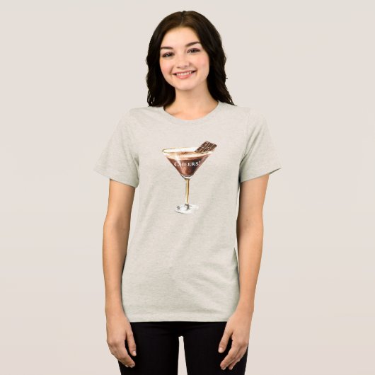 Chocolate Martini Tri-Blend Shirt (Voorkant volledig)
