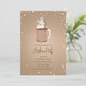 Chocolate Mason Jar Milkshake kerst Kaart (Staand voorkant)