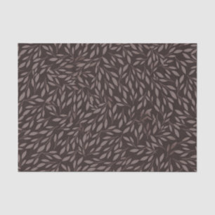 Chocolate Mauve Pink Leaves Botanical Wedding Tissuepapier