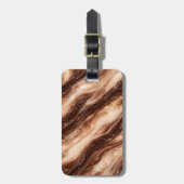 Chocolate Milkshake Marble Texture Bagagelabel (Voorkant verticaal)