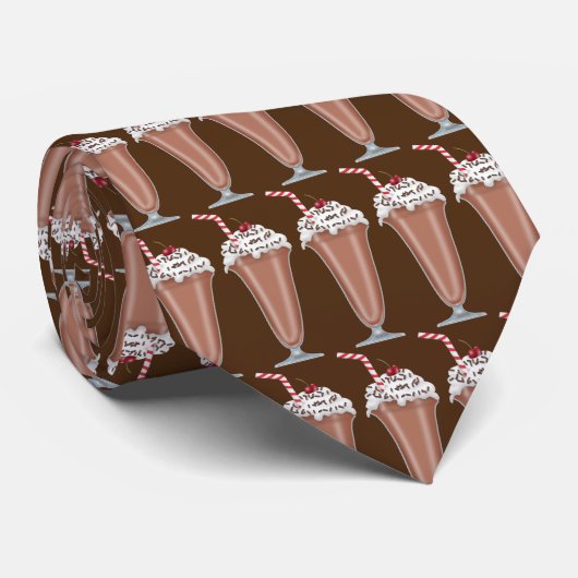 Chocolate Milkshake tiled stropdas (Opgerold)