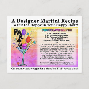 Chocolate Mint Martini Recept Kaart Briefkaart