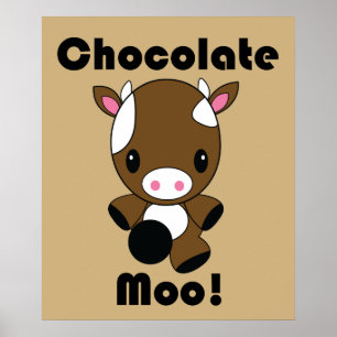 Chocolate Moo Kawaii Koe poster