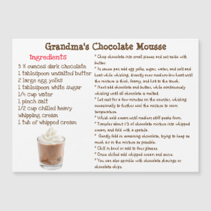 Chocolate Mousse Recept Magnetische Kaart