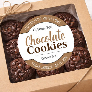 Chocolate (of elke andere tekst) Koekjes Label CK0