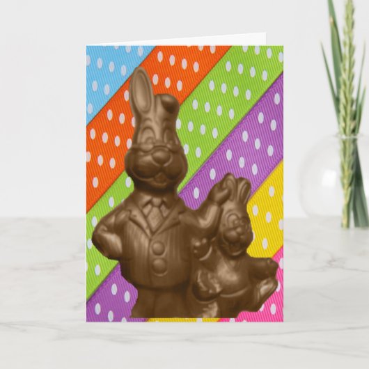 Chocolate paashes feestdagen kaart (Voorkant)