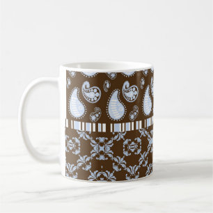 Chocolate Paisley Heart Fancy naam Koffie-Mok Koffiemok