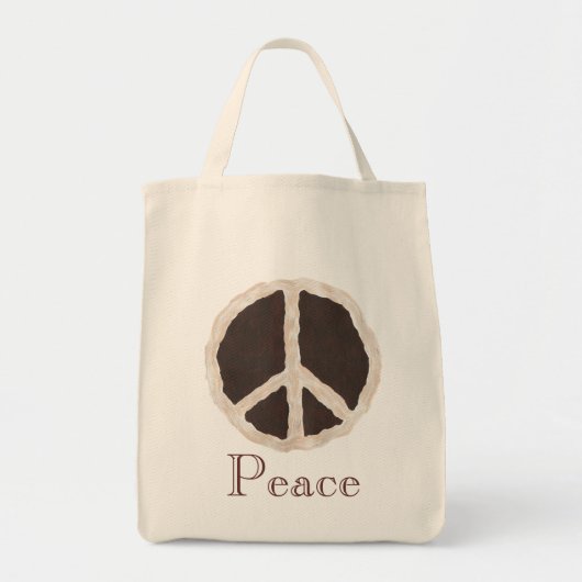 Chocolate Peace Pie Teken, Canvas tassen (Voorkant)