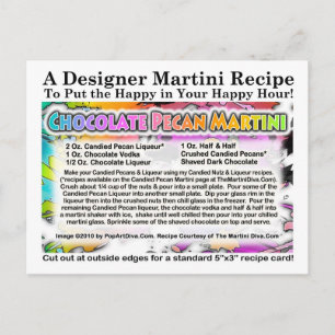 Chocolate Pecan Martini Recipe Briefkaart