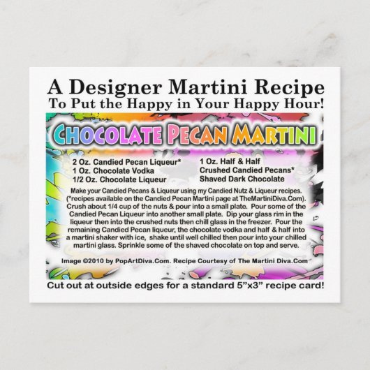Chocolate Pecan Martini Recipe Briefkaart (Voorkant)
