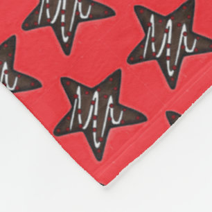 Chocolate Peppermint Star KerstfeestKoekje Fleece Deken