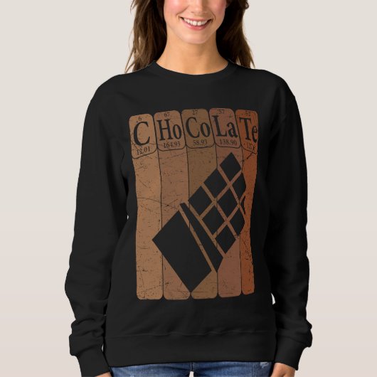 Chocolate Periodic Table Elements Chocoholic Choco Trui (Voorkant)