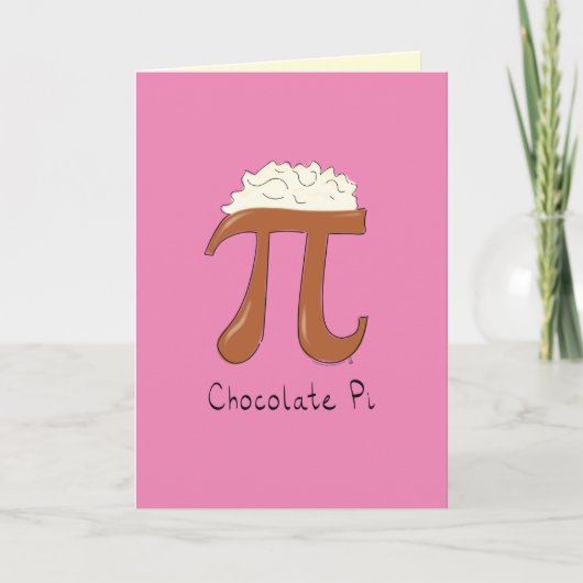 Chocolate Pi Day Symbool Wiskunde Leraar Funny Kaart (Voorkant)