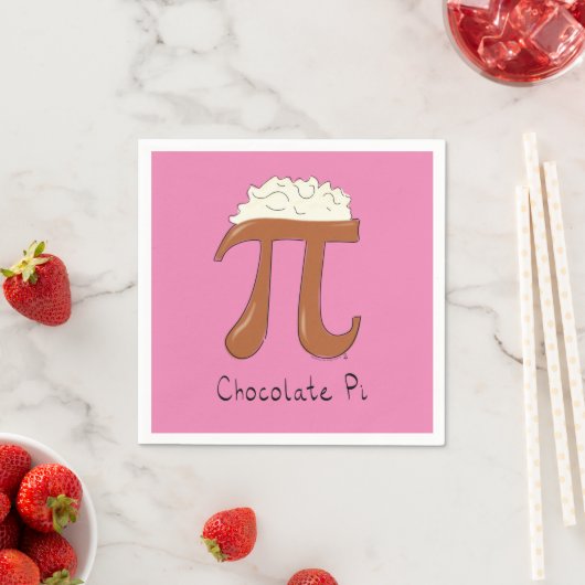 Chocolate Pi Day Symbool Wiskunde Leraar Funny Servet (Insitu)