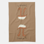 Chocolate Pi Wiskunde Cute Pie Baking Kitchen Towe Theedoek (Verticaal)
