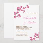 Chocolate Pink Flowers Weddenschap Kaart (Voorkant / Achterkant)