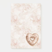 Chocolate Pink Heart Cookie Post-it® Notes (Voorkant)