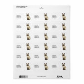 Chocolate Point Birman/Ragdoll Kat & Aangepaste Te Etiket (Full Sheet)