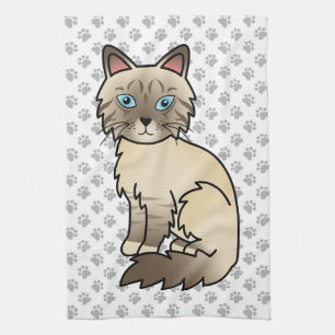 Chocolate Point Tabby Birman / Ragdoll Kat & Pootj Theedoek